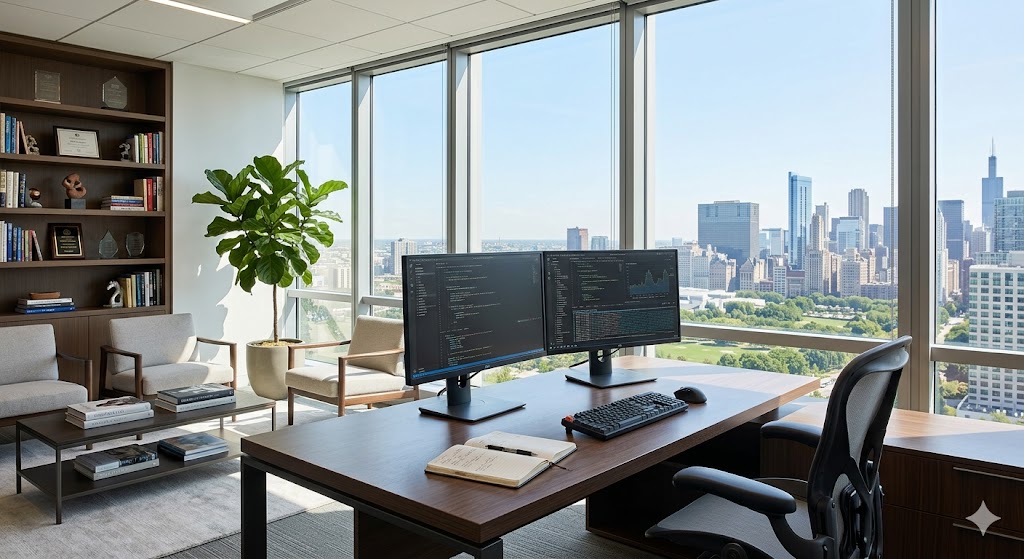 Professional business workspace